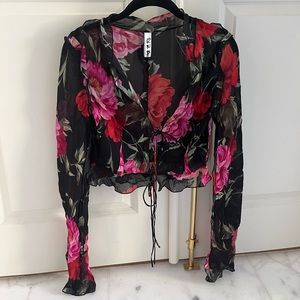 Rat & Boa Libertine floral top